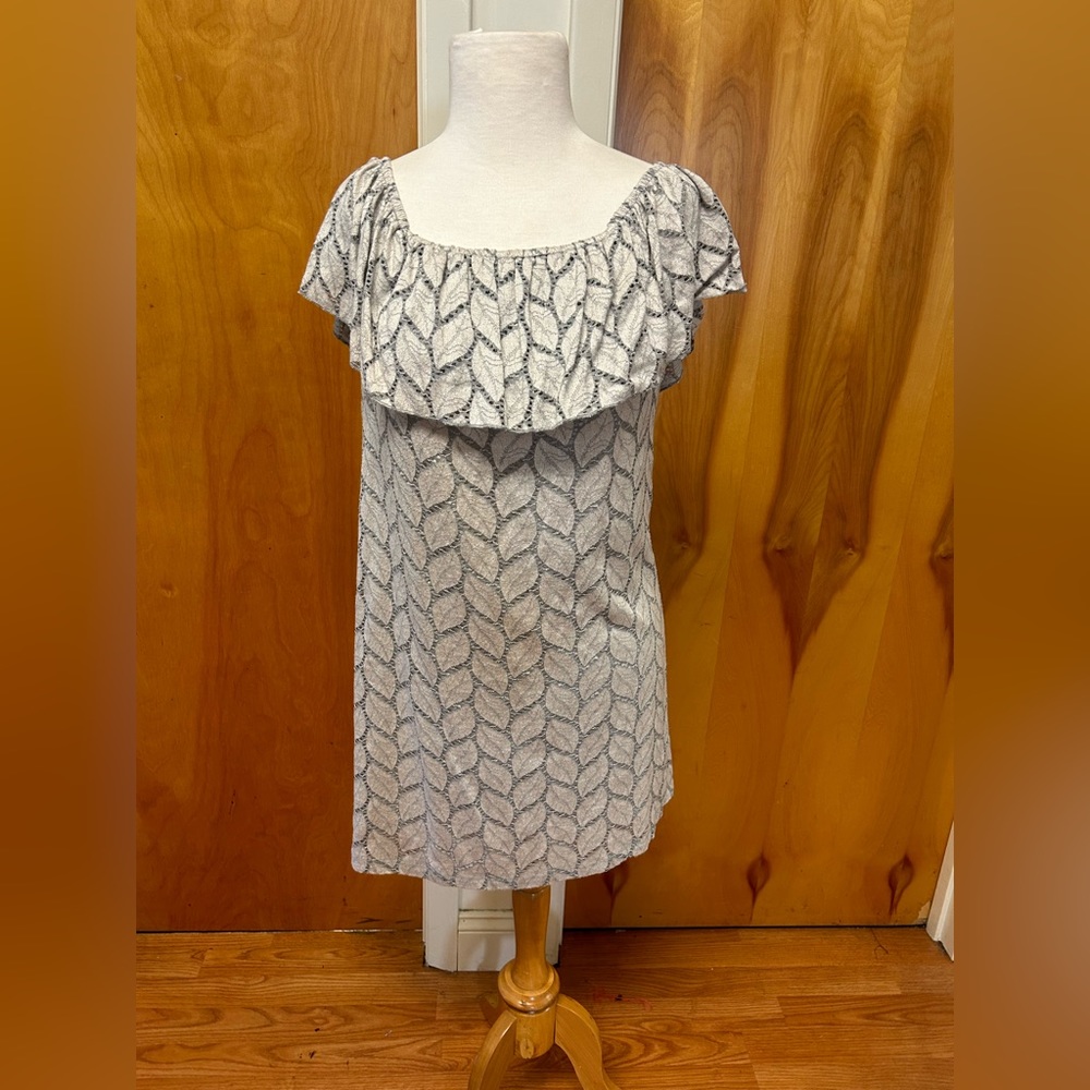 BSB lace knit grey dress size small made in Greece